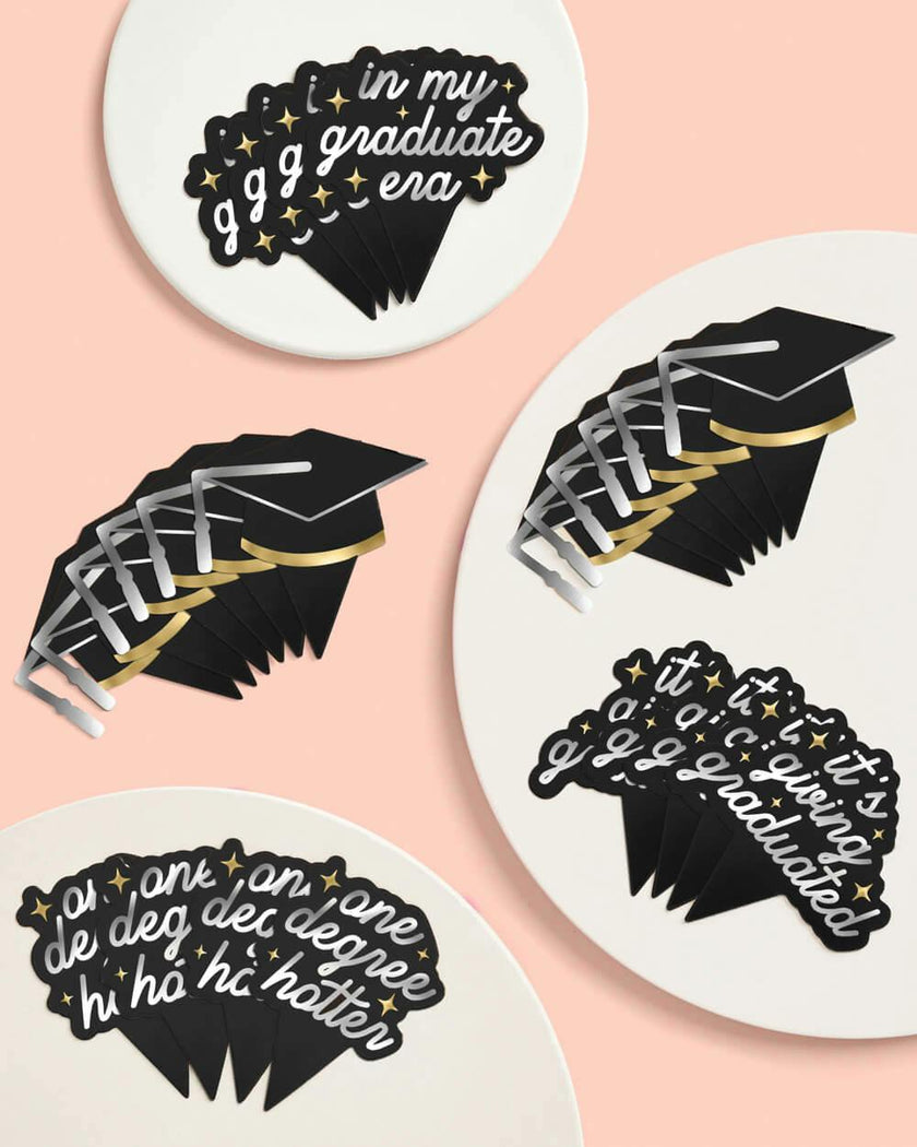 Graduation Toppers - 24 cupcake toppers