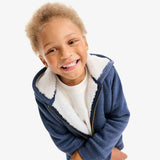 Kids teddy fleece-lined zip hoodie