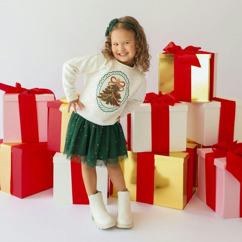 Emerald Rhinestone Christmas Tutu Skirt