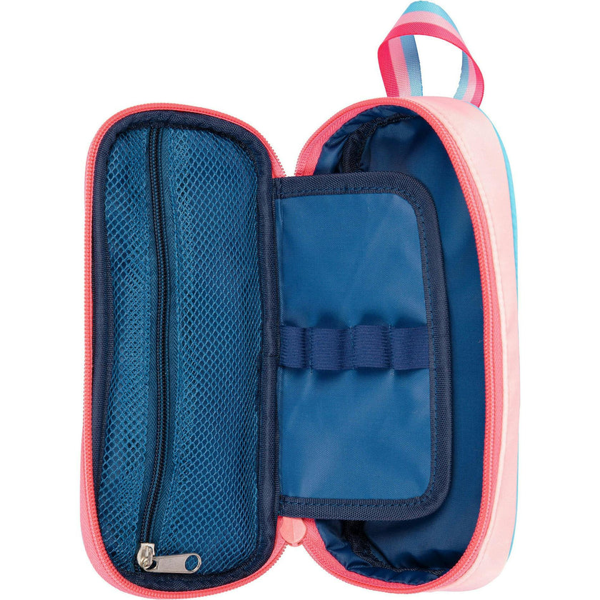 Style.Lab: Harlow Colorblock Backpack Pouch Set - Navy & Pink