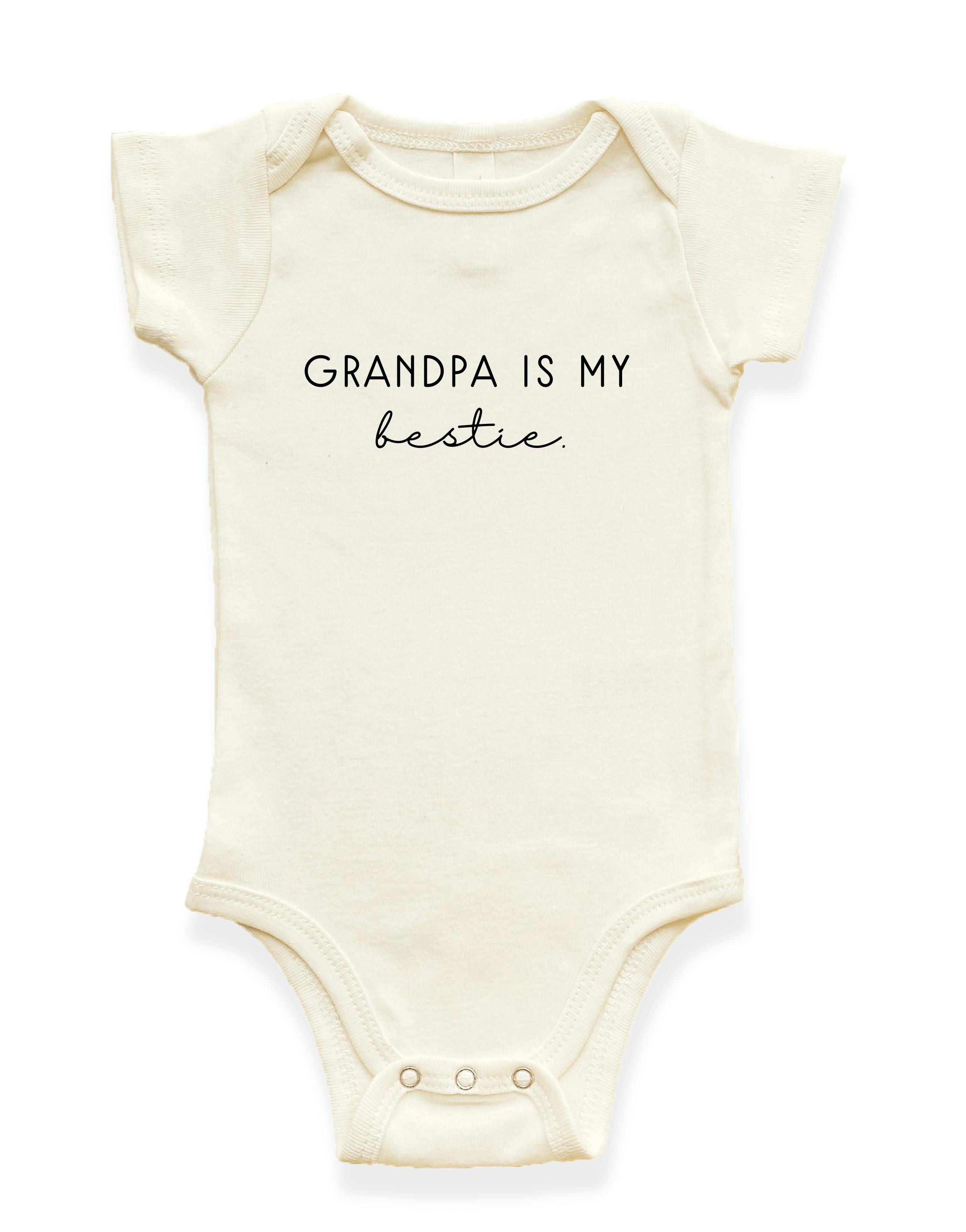 Grandpa is my Bestie Organic Baby Bodysuit