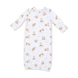Little Explorer Fox - Lap Shoulder Gown and Knotted Hat