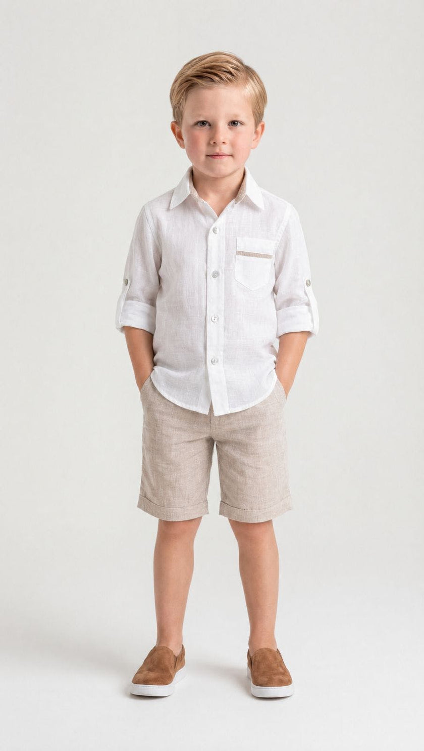 Ashton Linen Top and Shorts Set