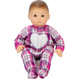 15" Doll Flannel Sleeper W/ Heart