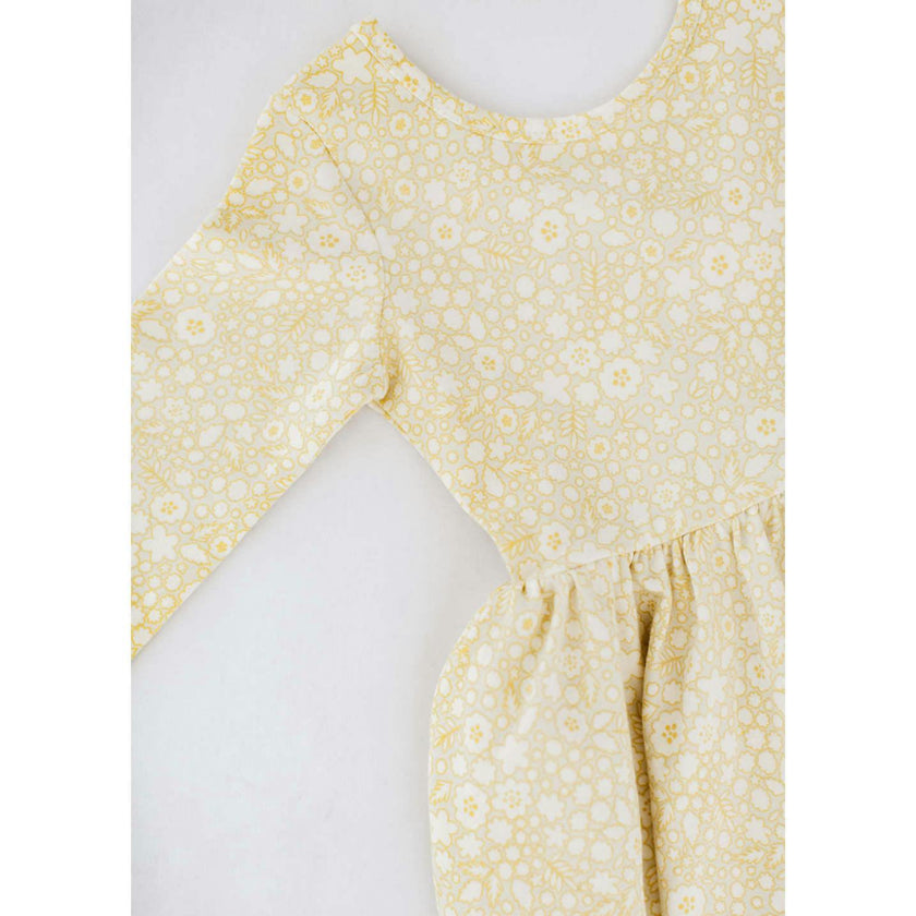3/4 Sleeve Twirl Dress in Buttercup
