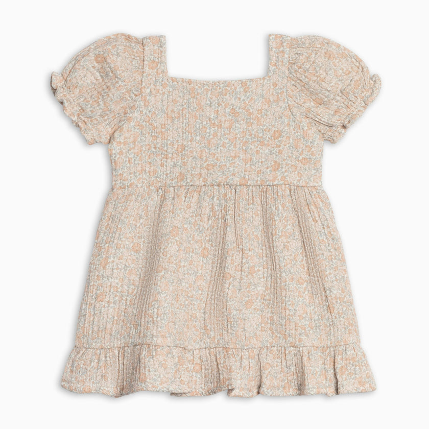 Celine Muslin Square Neck Dress - Belmont Floral / Shell + Powder