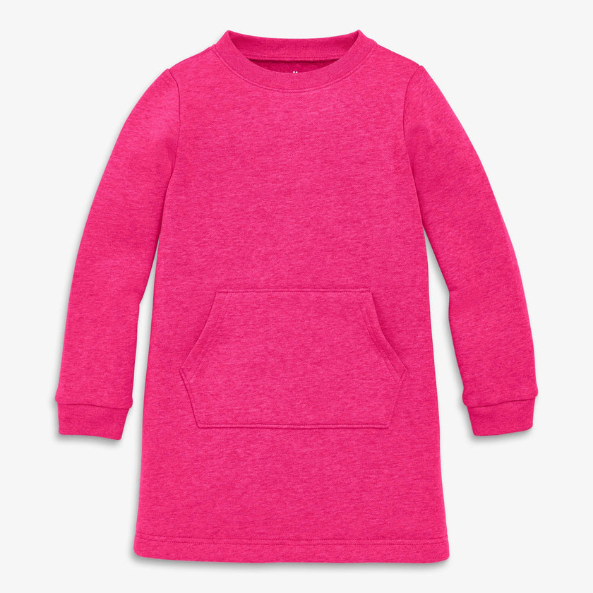 Kids cozy fleece sweatshirt dress