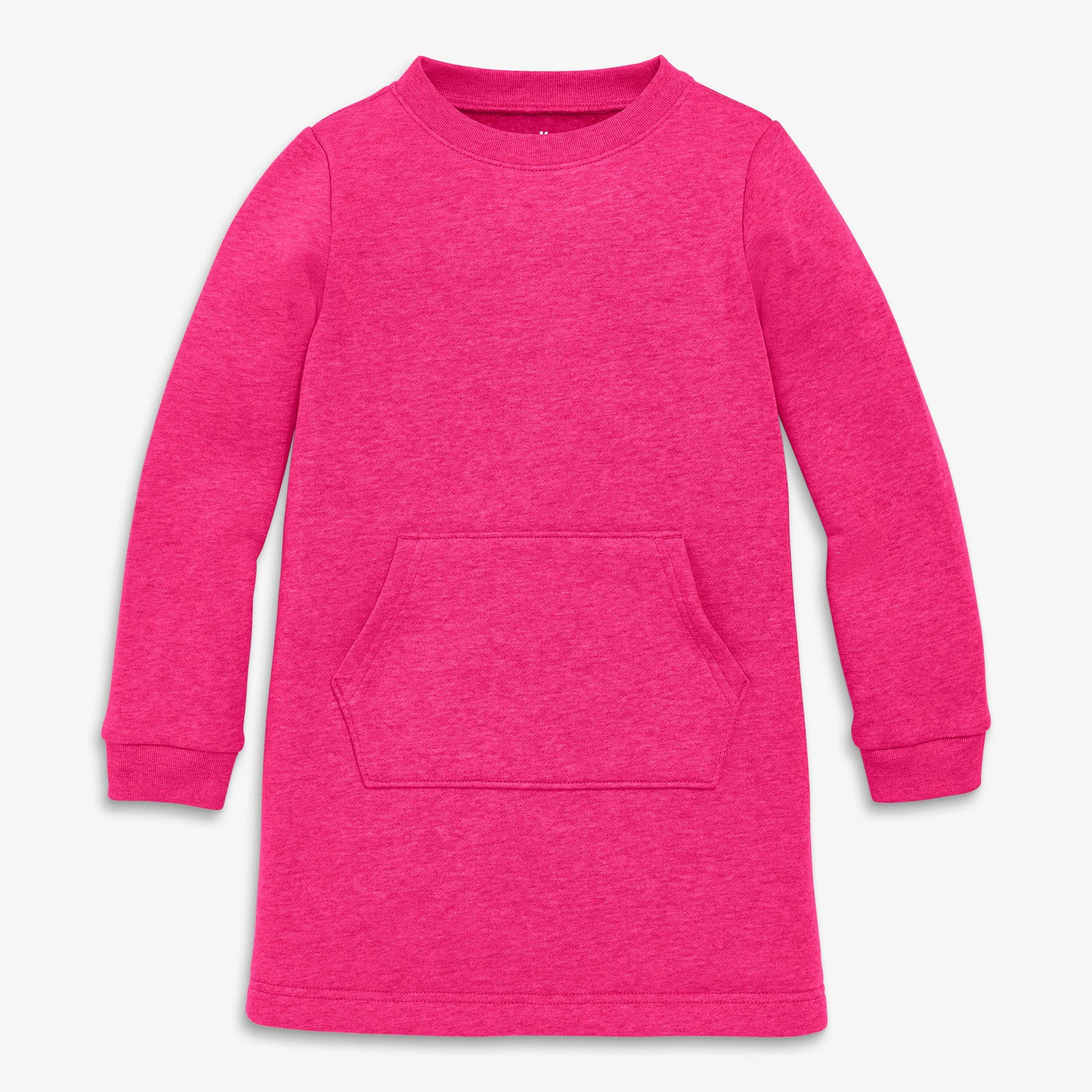 Kids cozy fleece sweatshirt dress