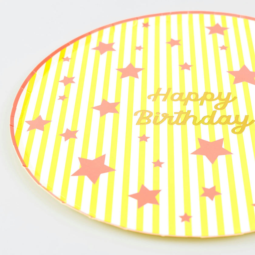 Bright Star Happy Birthday Dinner Plates
