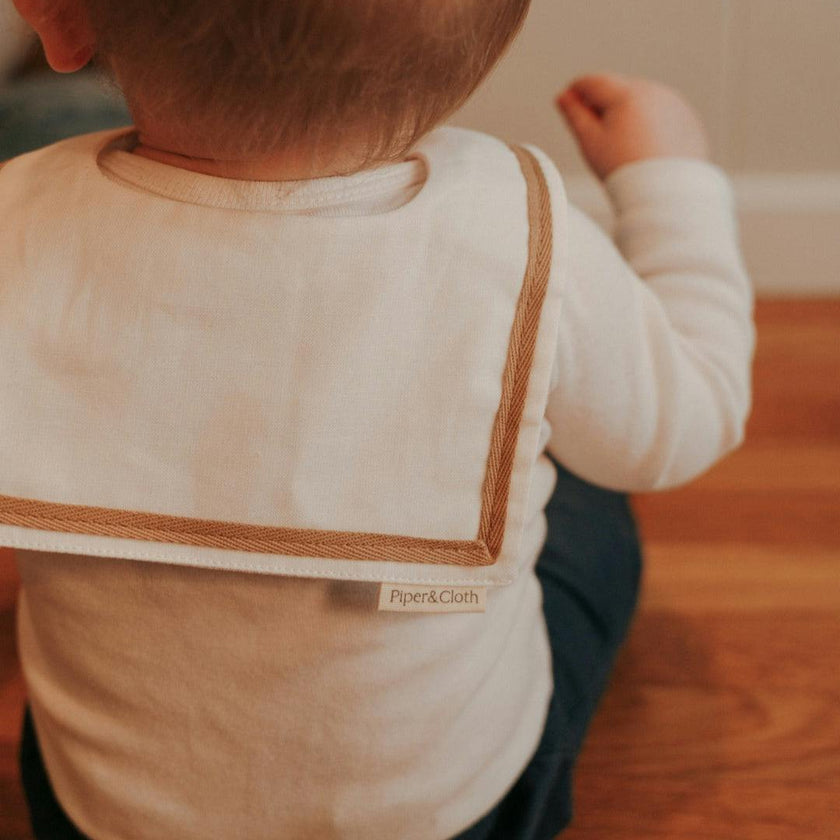 Sailor Style Collar- Cocoa Stripe