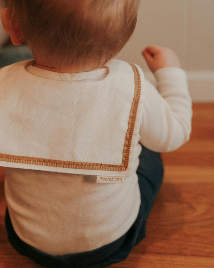Sailor Style Collar- Cocoa Stripe