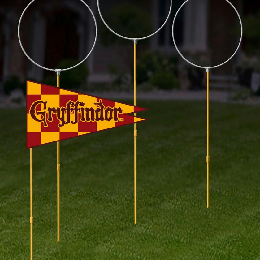 Harry Potter Quidditch Rings and Flags Lawn Decor