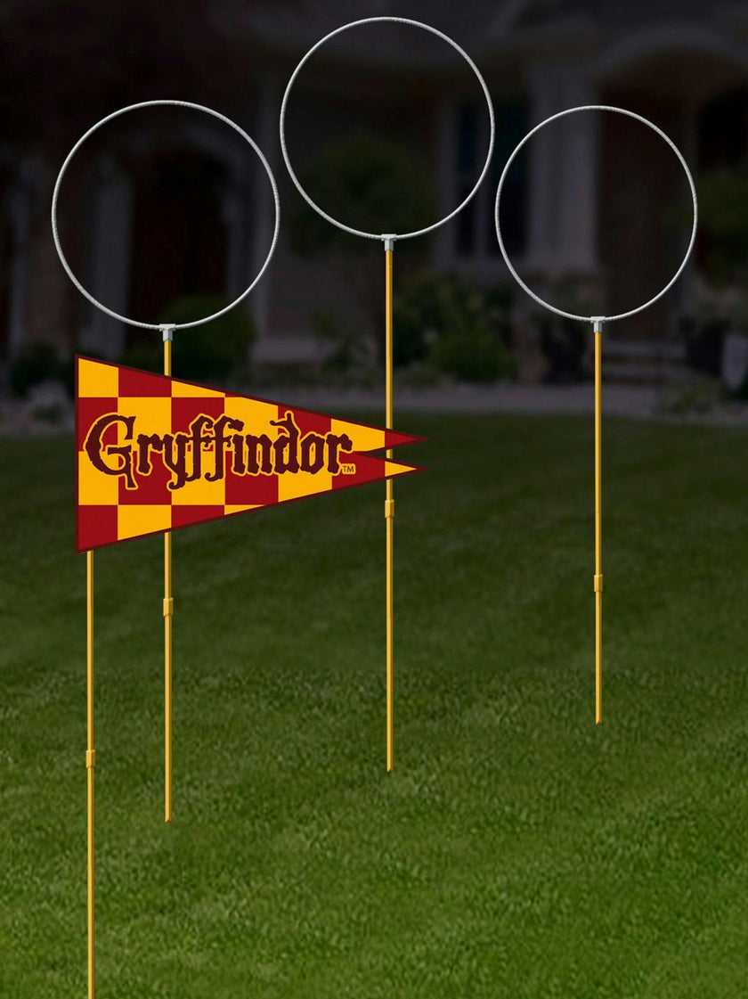 Harry Potter Quidditch Rings and Flags Lawn Decor