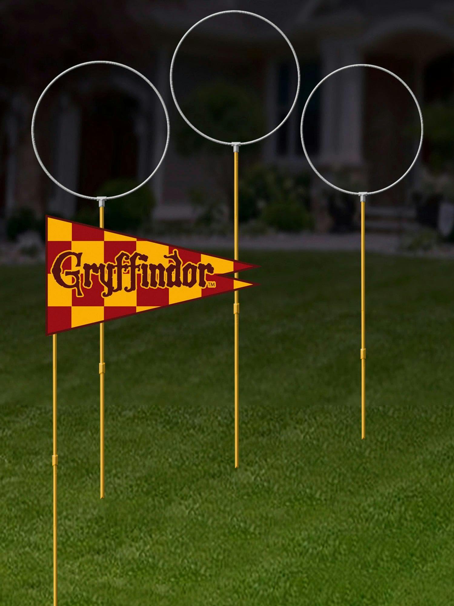 Harry Potter Quidditch Rings and Flags Lawn Decor
