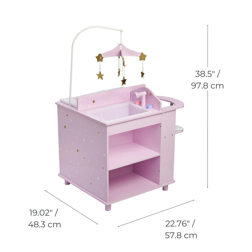 Olivia's Little World Twinkle Stars 4-in-1 Baby Doll Nursery & Changing Station