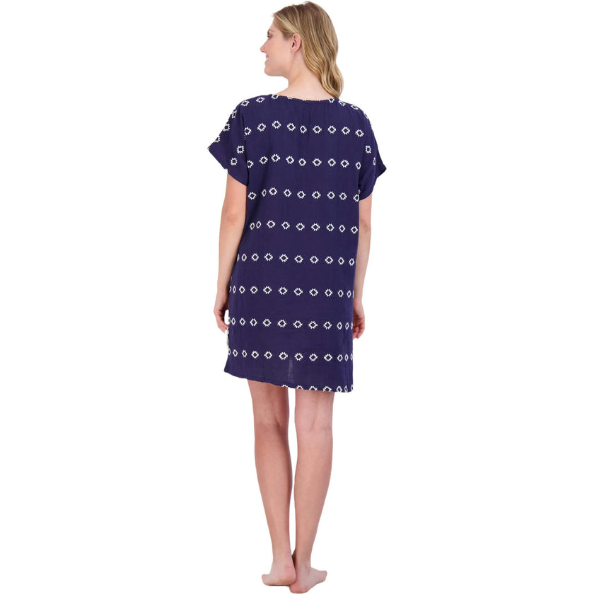 Women's Capucine Embroidered Mini Caftan Dress