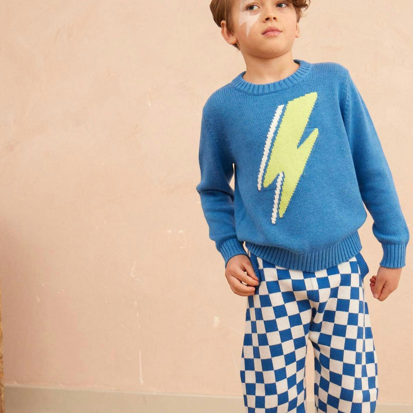 Lightning Bolt Jumper | Hussar Blue