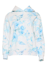 Kian Hooded Sweatshirt in Blue Aquarelle Fleur