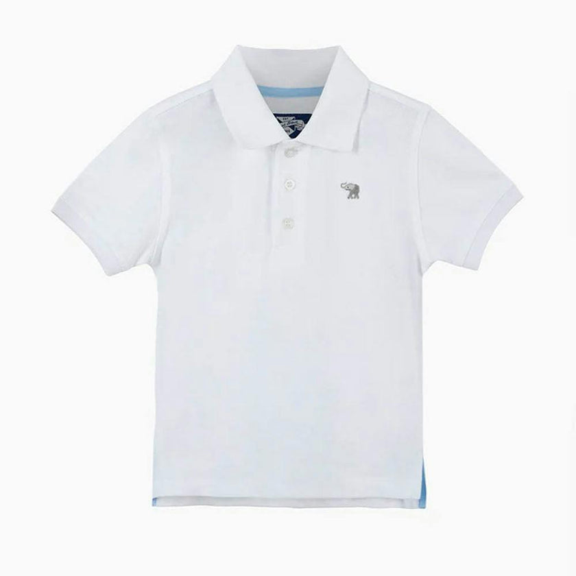 Harry Piqué Polo in White