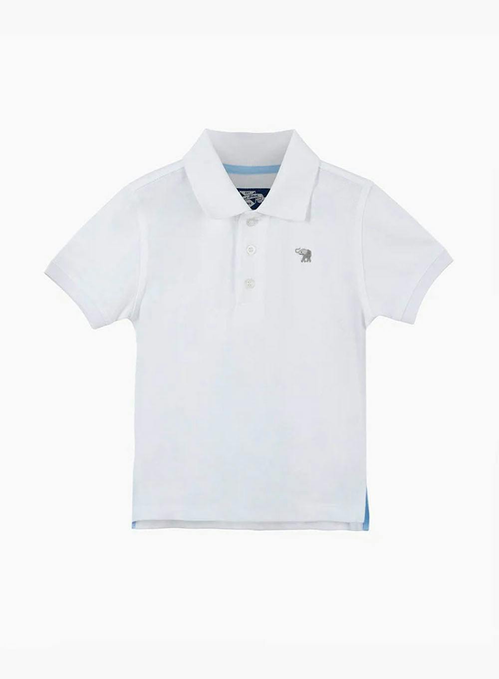 Harry Piqué Polo in White