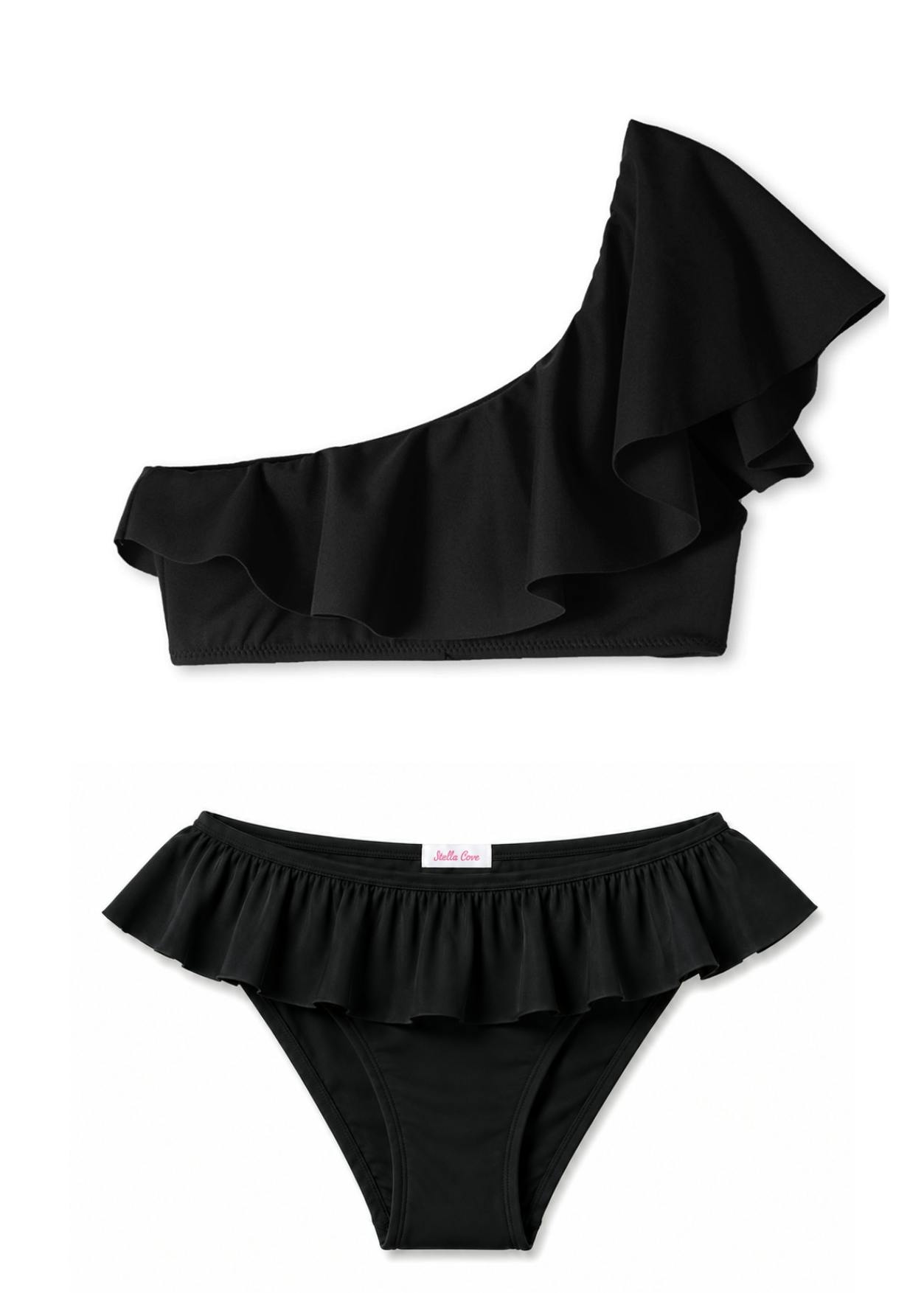 Ruffle One Shoulder Bikini