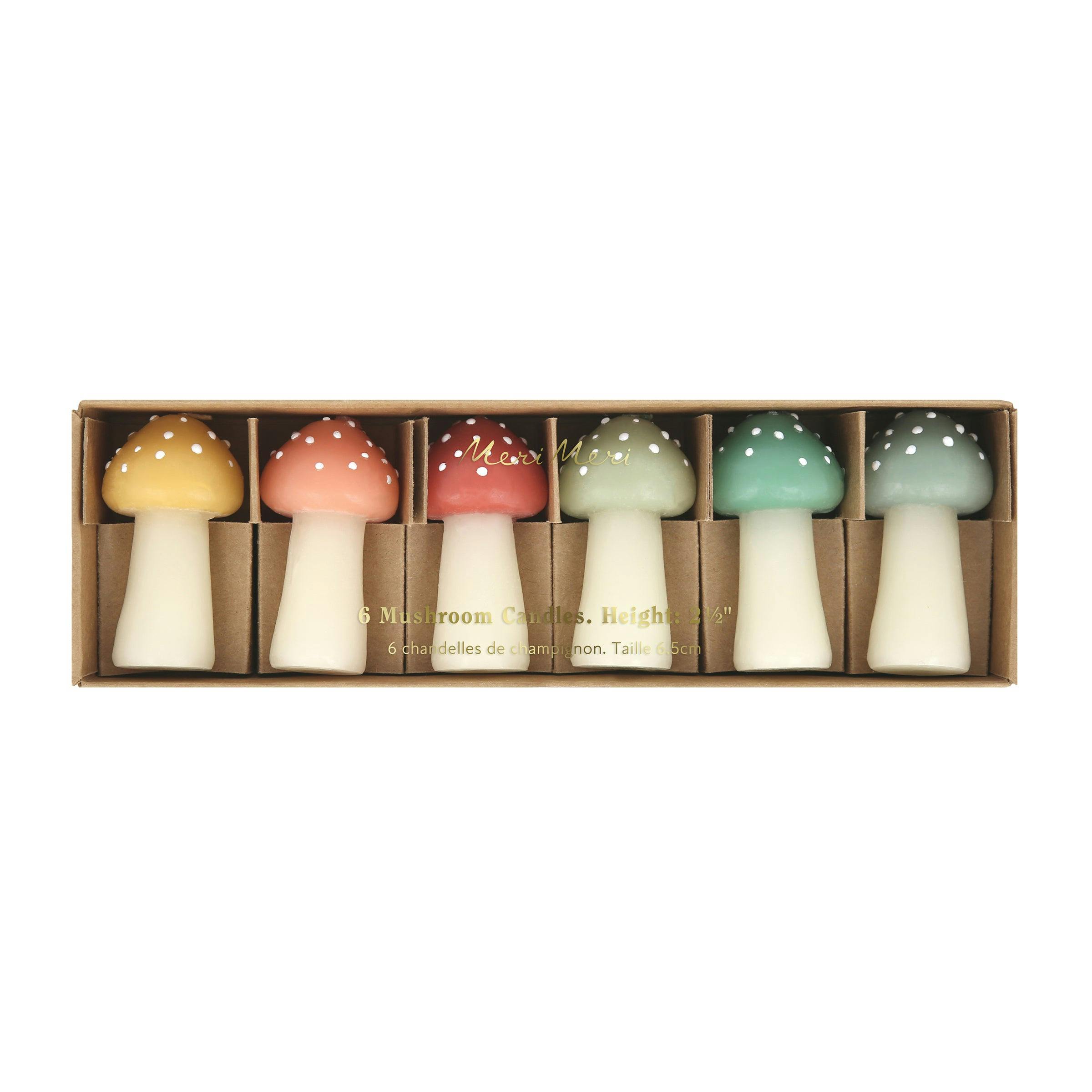 Rustic Mini Mushroom Candles