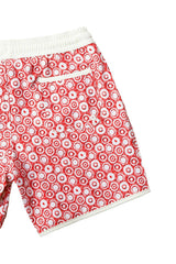 Swim Short Tommaso Jellyfish Print In Terracotta