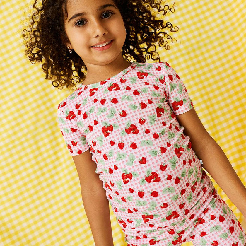 Sweet Strawberries Classic Pajama Short Set