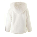 Girl's Faux Fur Short Hooded Coat
