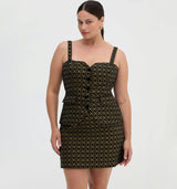 The Jessa Top - Byzantine Brocade, Black/Gold