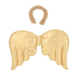 Gold Quilted Angel Wings & Crown