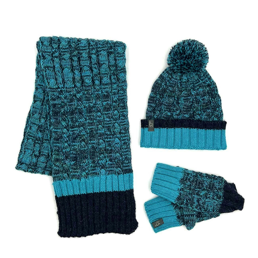 Kids Braided Rib Trim Scarf