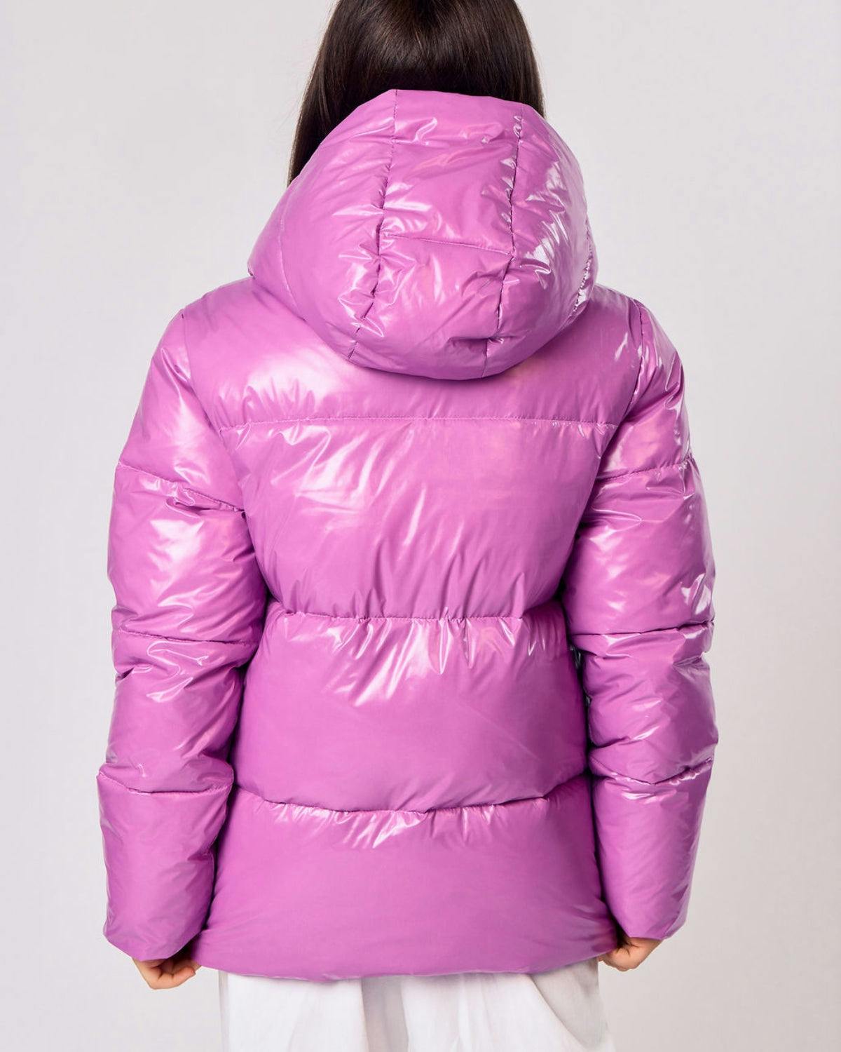 Kids Ultra Puff Coat in Hi-Gloss Pink Lavender