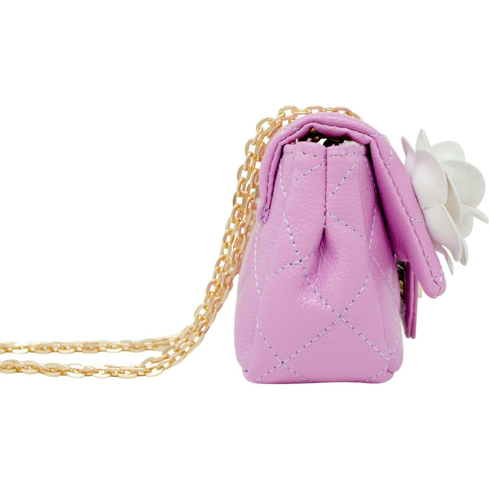 Classic Quilted Flower Pearl Handbag
