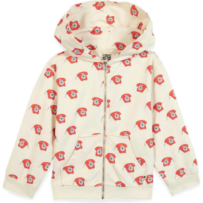 BONTON Retro Phone Hoodie - Red