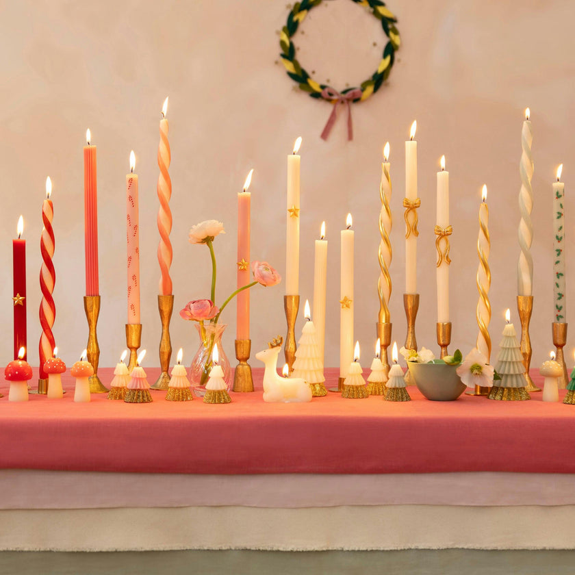 Assorted Stripe Twist Candles