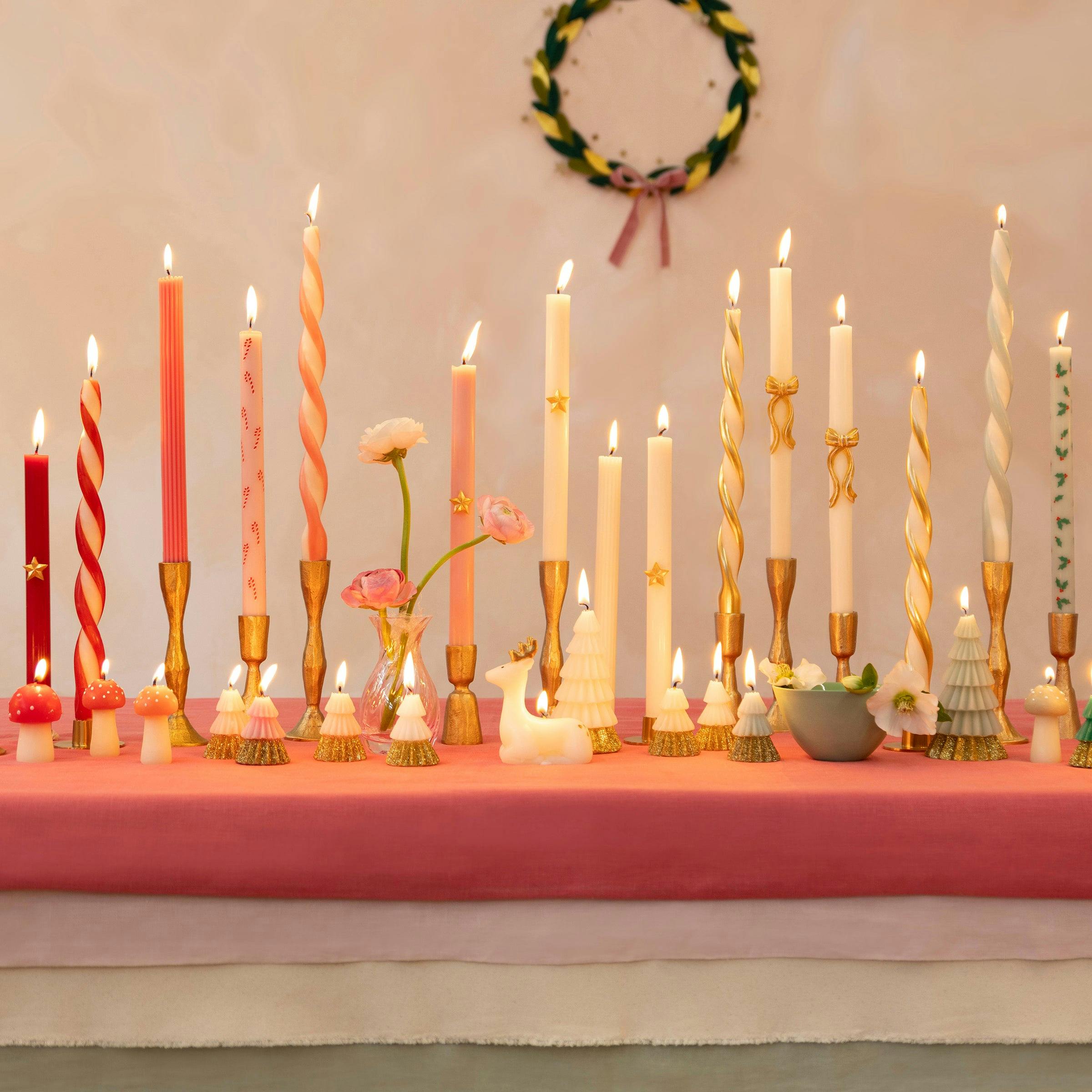 Assorted Stripe Twist Candles