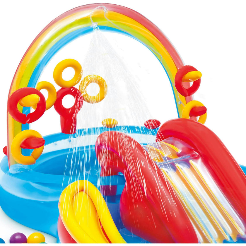 Rainbow Slide Inflatable Pool & Water Slide Ring Center