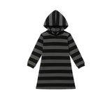 Girls Striped Hoodie Dress