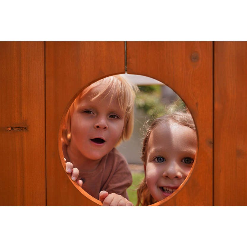 Forest Small Outdoor Toddler Swing Set | Compact Wooden Swing Frame for Babies & Kids