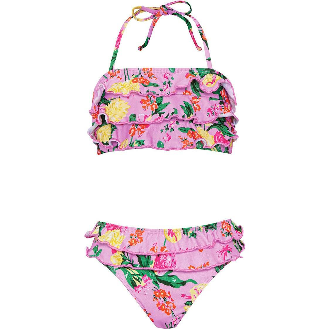 Dahlia Ruffle Bikini, Pink