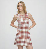 The Angie Dress - Cognac Gingham