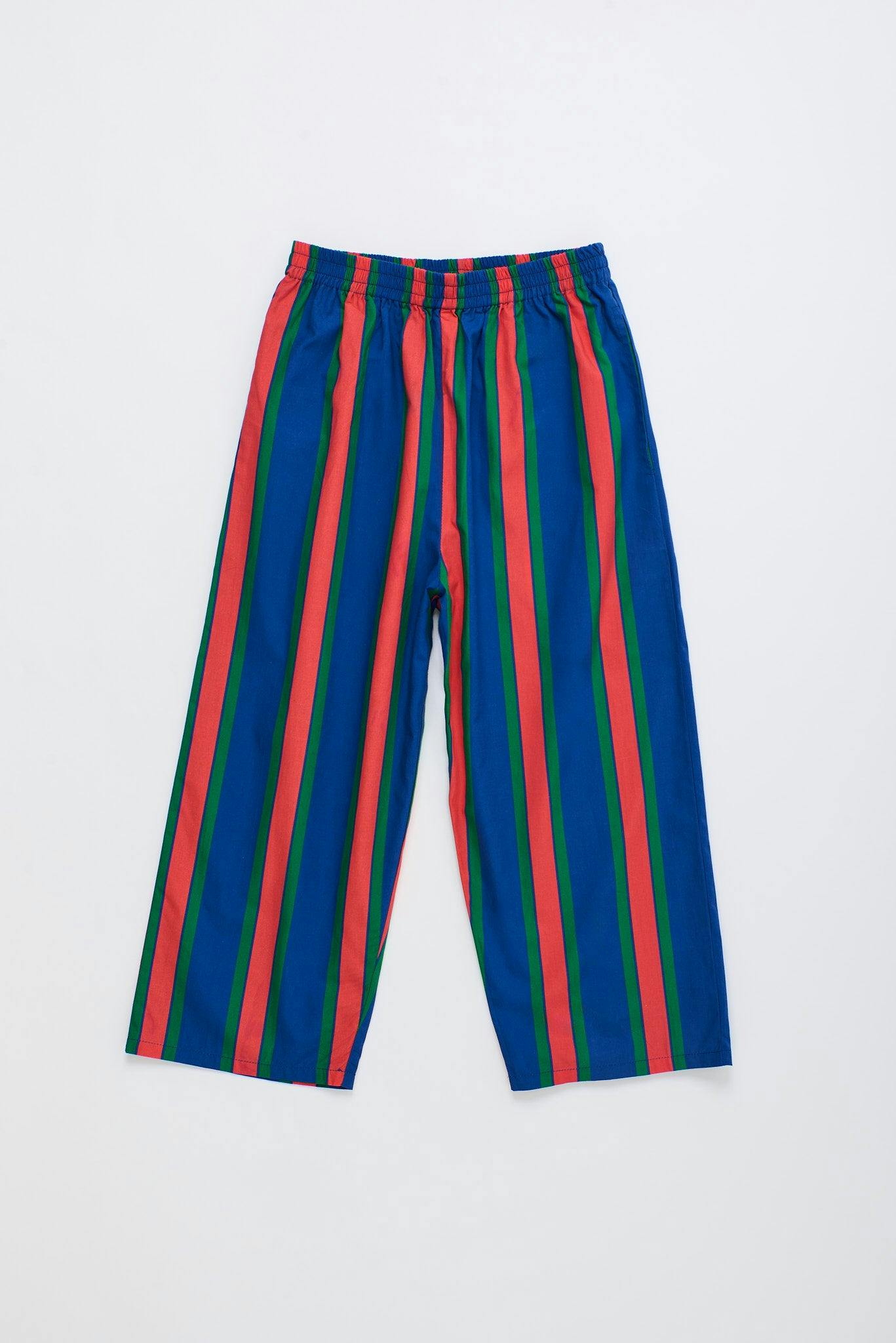TROPIC STRIPED PANTS NAVY / RED