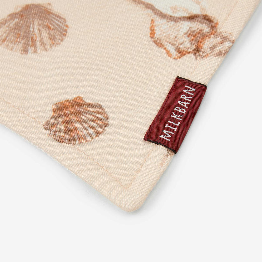 Seashells Bamboo Three-Layer Kerchief Bib