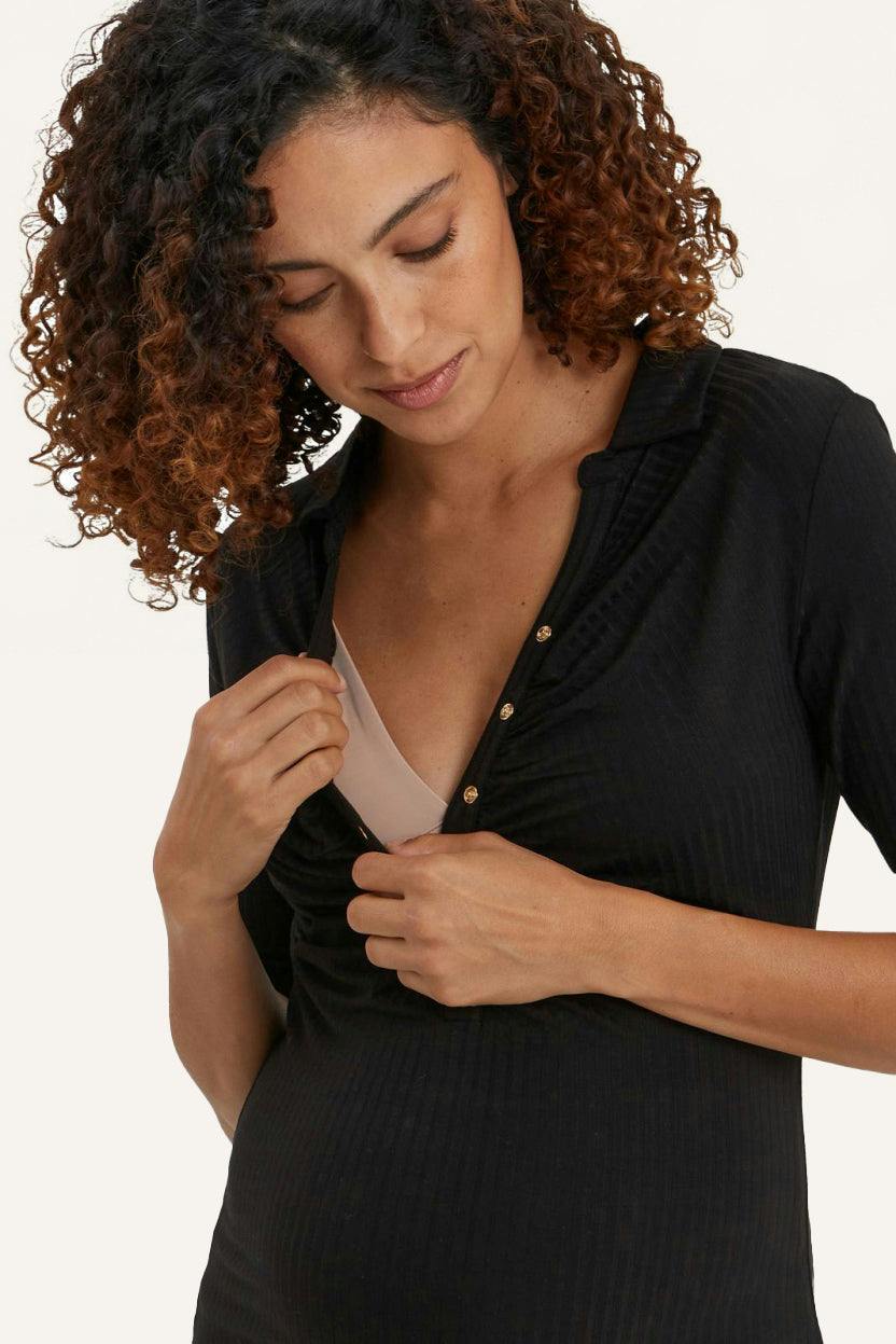 Calista Maternity & Nursing Polo Top