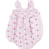 Winding Roses Stripe - Ruffly Strap Bubble