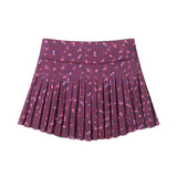 Tween Girls Pleated Athletic Skort | Berry Floral