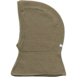Chunky Ribbed Cotton Knit Elastic Fit Balaclava