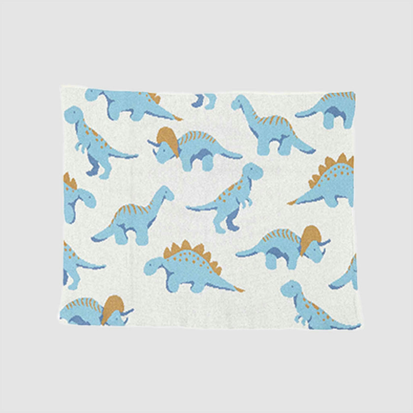 Baby Cotton Knit Blanket - Dinosaur