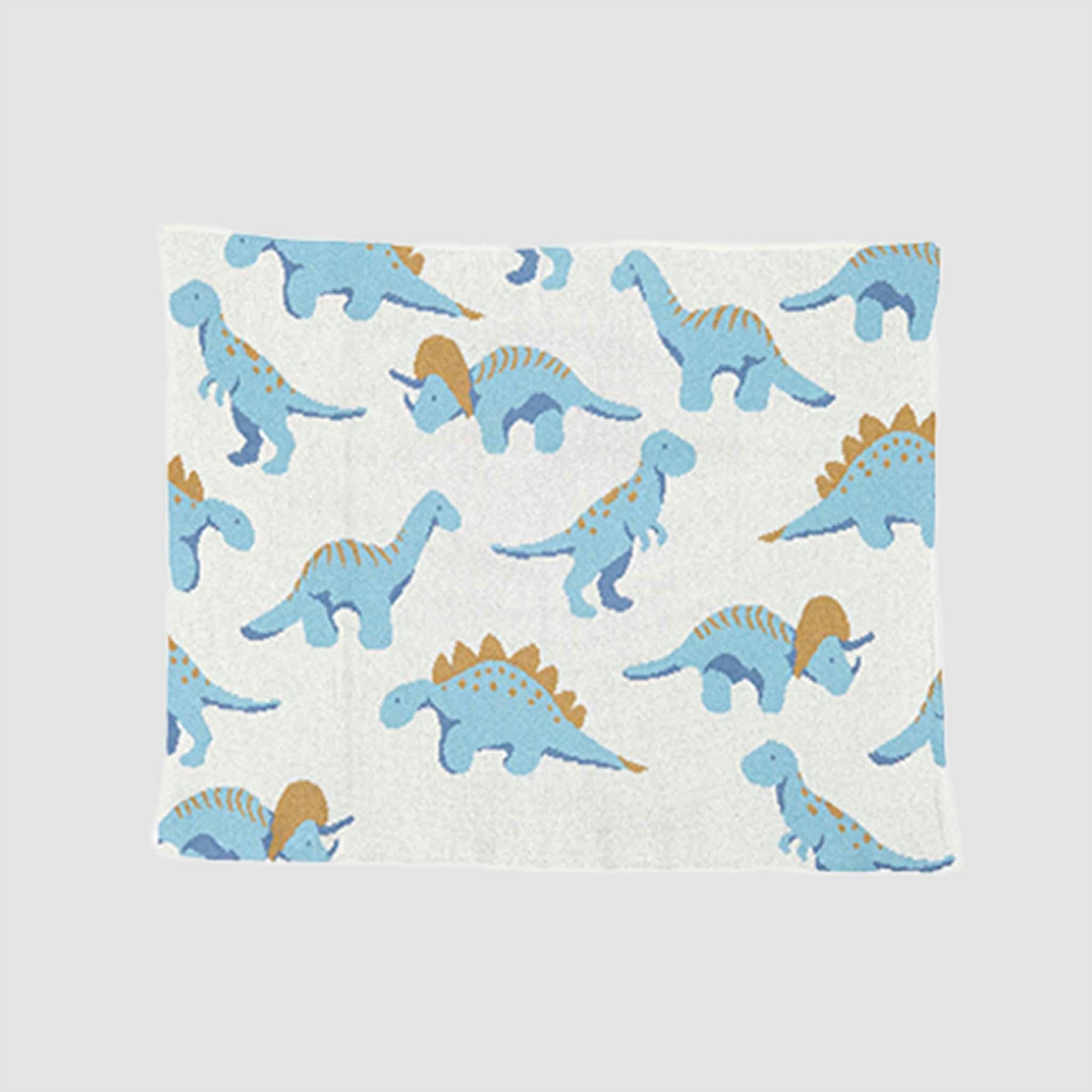 Baby Cotton Knit Blanket - Dinosaur